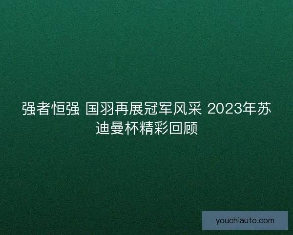 强者恒强 国羽再展冠军风采 2023年苏迪曼杯精彩回顾
